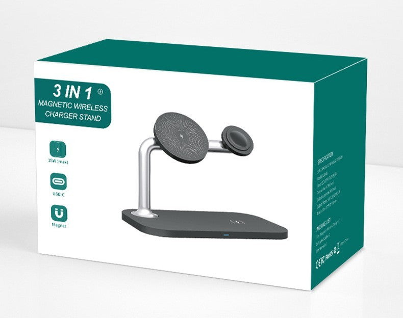 Magnetic 3-in-1 Wireless Charger - Gadgetify Verse