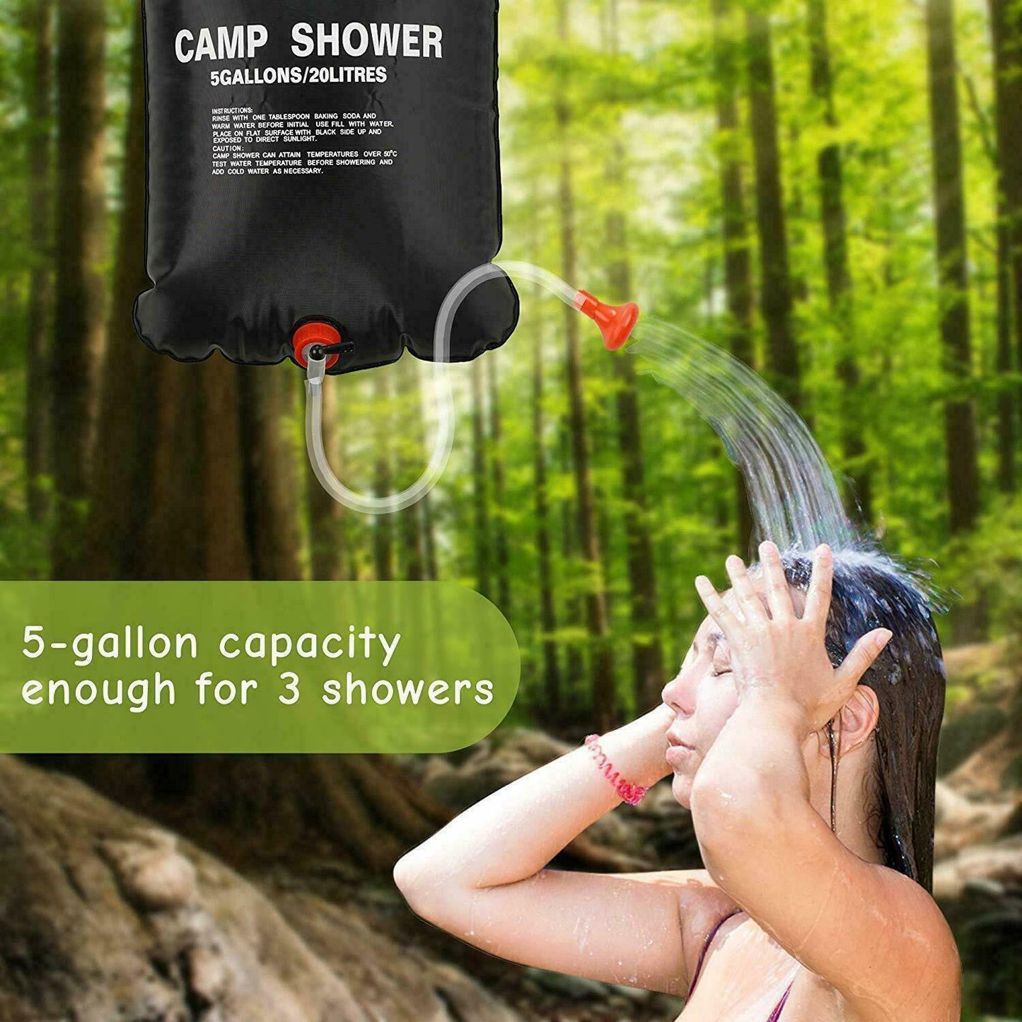 20L Portable Solar Camping Shower Bag - Gadgetify Verse
