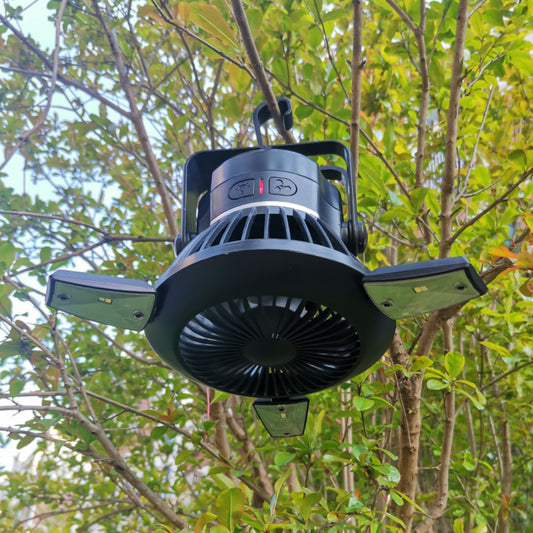 Solar-Powered Camping Light & Fan Combo - Gadgetify Verse