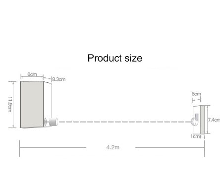 4.2m Retractable Stainless Steel Clothesline - Gadgetify Verse
