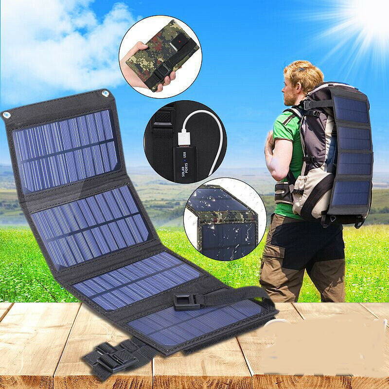 USB Solar Battery Panel - Portable & Foldable - Gadgetify Verse