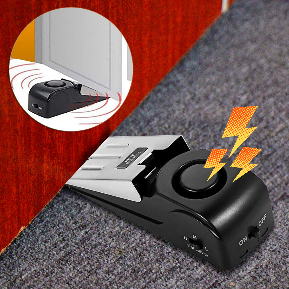 Door Stop Alarm - Security Wedge Stopper - Gadgetify Verse