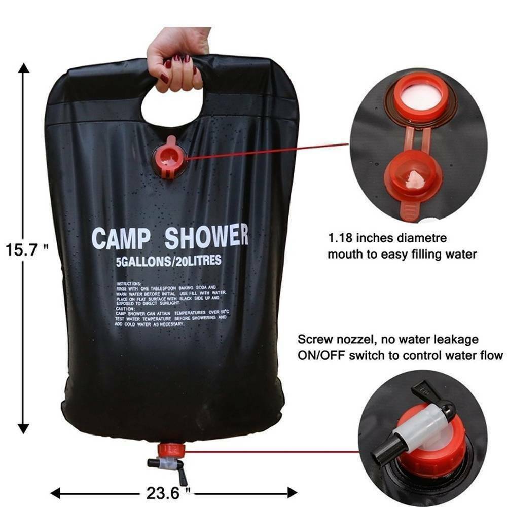 20L Portable Solar Camping Shower Bag - Gadgetify Verse