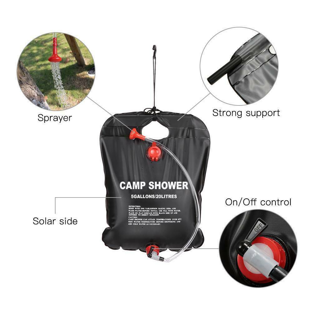 20L Portable Solar Camping Shower Bag - Gadgetify Verse
